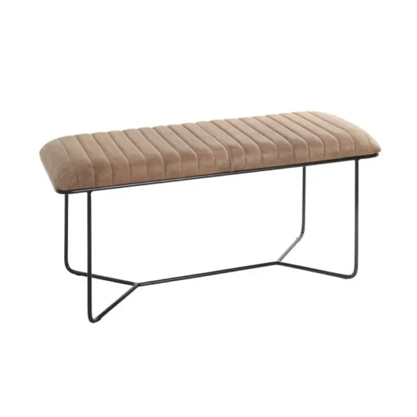 Banc En Cuir Design linor 100cm Marron et Noir