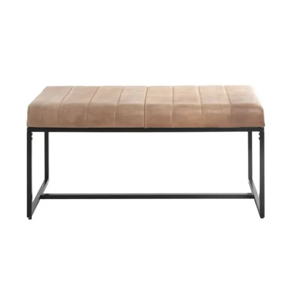 Banc En Cuir Design rida 100cm Marron et Noir