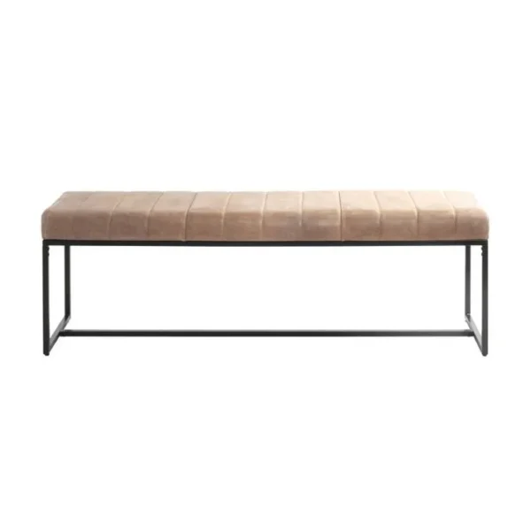 Banc En Cuir Design rida 150cm Marron et Noir