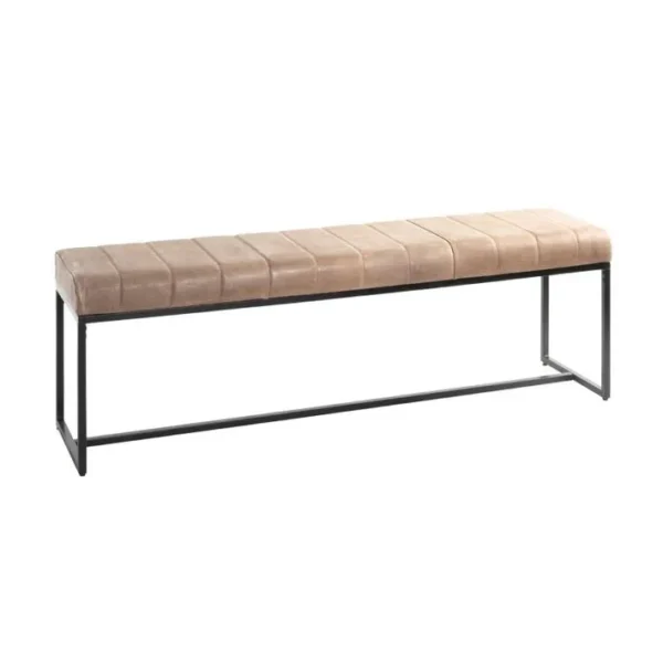 Banc En Cuir Design rida 150cm Marron et Noir