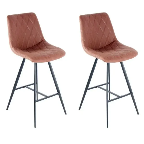 Lot De 2 Tabourets De Bar frances 107cm Marron