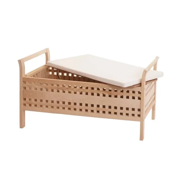 Banc De Rangement Hwc-b61 Bois De Noyer 50x89x40cm