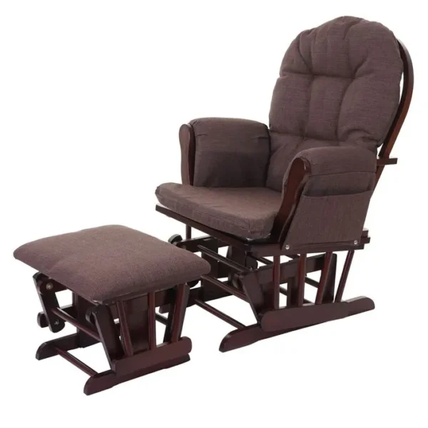 Fauteuil De Relaxation Hwc-c76 Avec Repose-pied Tissu Mahagony