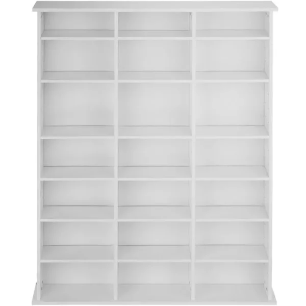 TECTAKE Étagère Bibliothèque Stevie 105,5x19x136,5cm - Blanc Mat