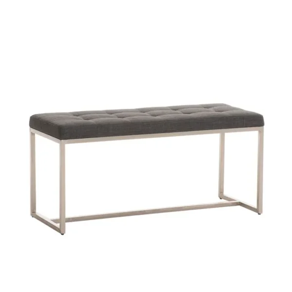 Banquette Barci 100x40 Tissu Gris Foncé