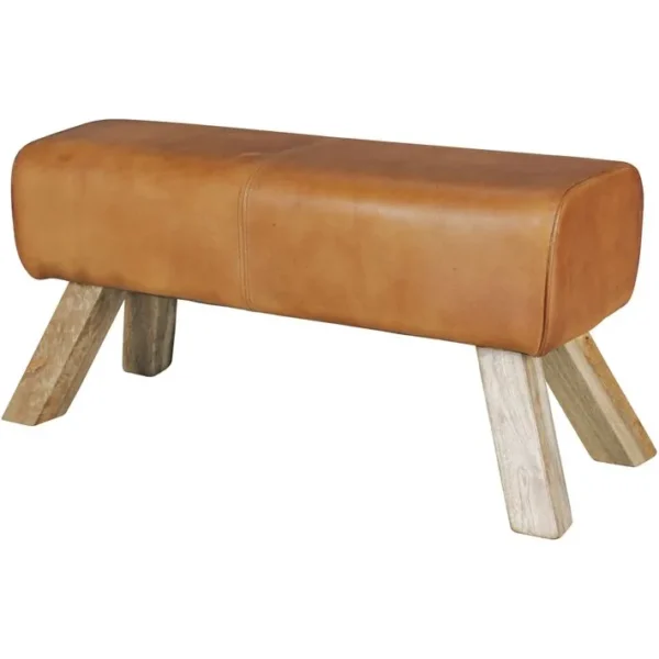 Banc En Cuir 90 Cm Bois Massif Rembourré Banc Banquette Petit Colour