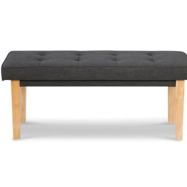 Banquette Latérale En Tissu Gris Foncé 103 Cm