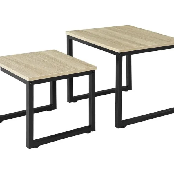 Tables Basses Gigognes - Set De 2 - Lot De 2 Tables Dappoint Empilables, Fbt42-n