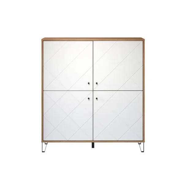 Armoire - Naturel/blanc - 123 / 136 / 40