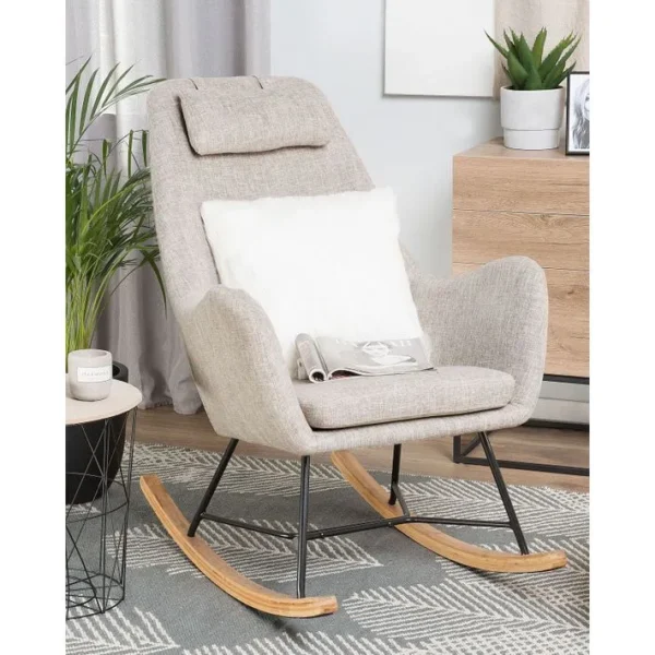 Fauteuil à Bascule Beige Clair Arrie