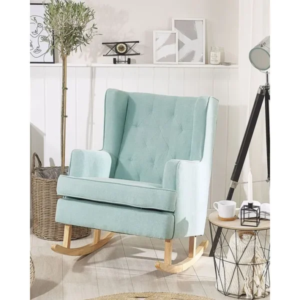 Fauteuil à Bascule Vert Menthe Trondheim