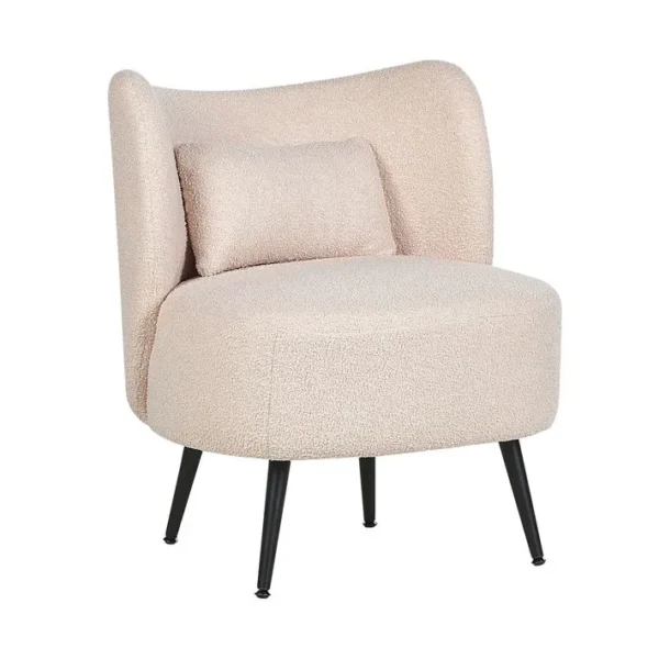 Bouclé Fauteuil Beige Otsby