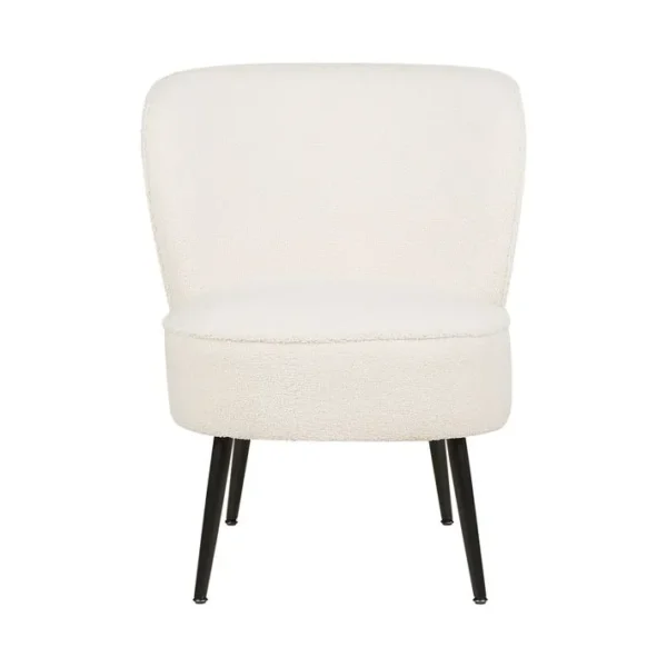 Bouclé Fauteuil Blanc Voss