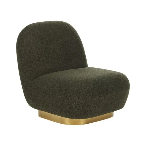 Bouclé Fauteuil Vert Foncé Loviisa