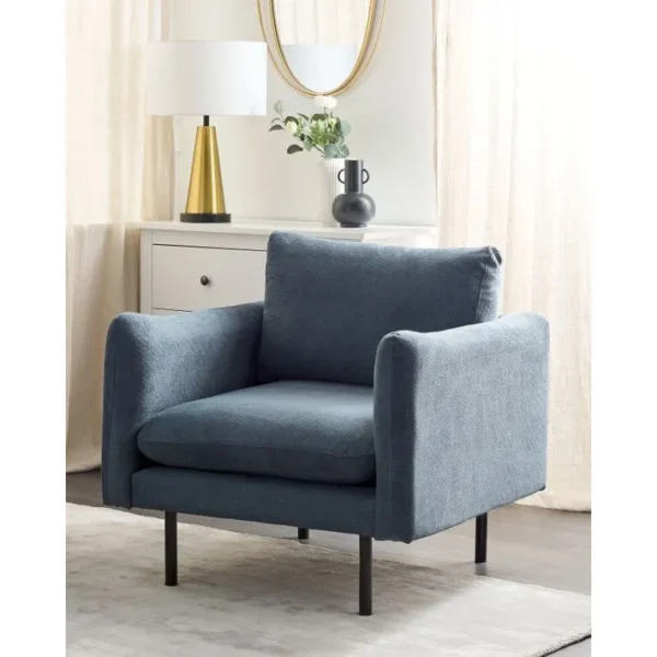 Tissu Chenille Fauteuil Bleu Vinterbro