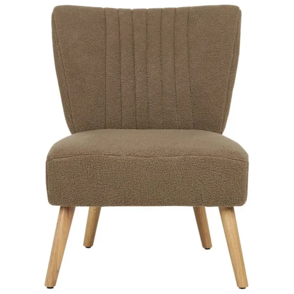 Bouclé Fauteuil Marron Vaasa