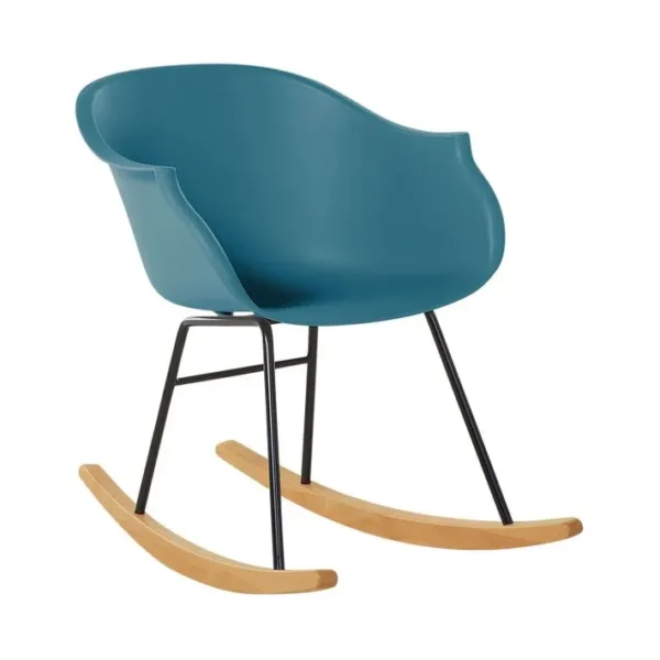 Fauteuil à Bascule Bleu Paon Harmony