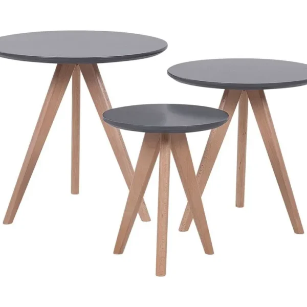 Tables Basses - Lot De 3 Tables Dappoint Gris Vegas