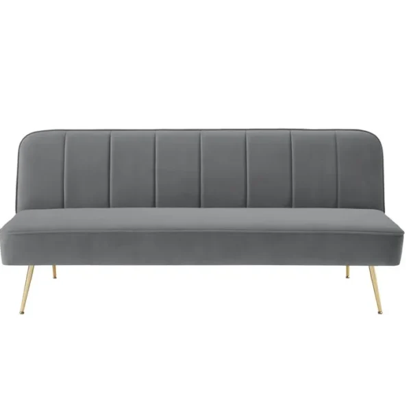 Banquette 3 places convertible LILY en velours gris