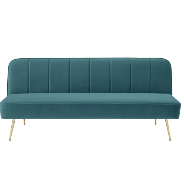 Banquette 3 places convertible LILY en velours vert