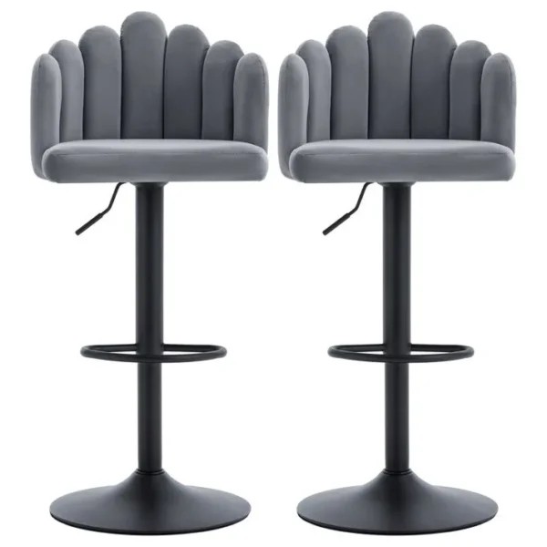 Lot De 2 Tabourets De Bar Gris