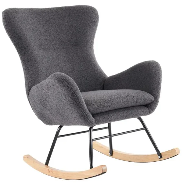 Fauteuil Rocking-chair En Gris