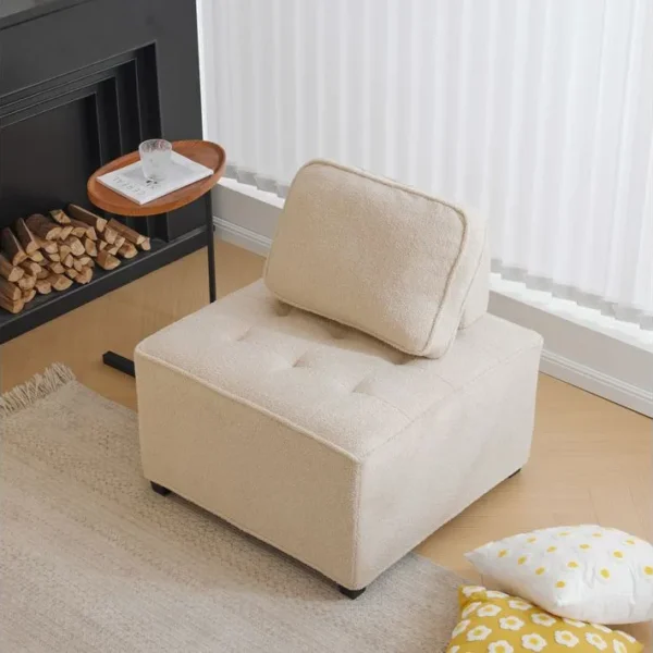 1 Fauteuil fixe Avec oreiller Peut Être Librement Combiné Beige