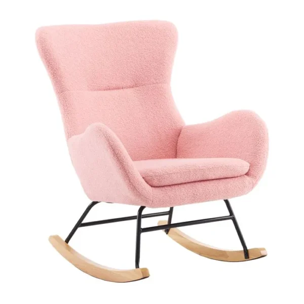 Fauteuil à Bascule Rocking Chair Fauteuil Relax Rose