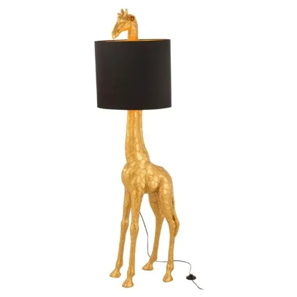 Lampadaire Design girafe 179cm Or et Noir