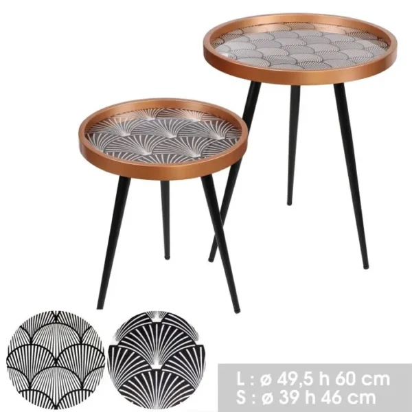 2 Tables Dappoint Design Art Décoration - Noir