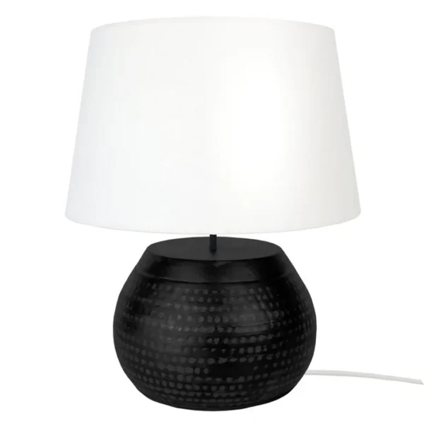 Lampe De Salon Tosel Mumbai Tissu Globe Aluminium D 50 X H 60 Cm