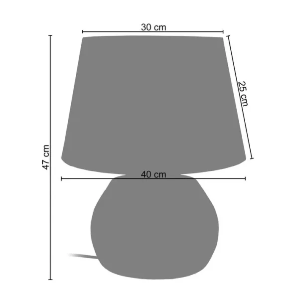 Lampe De Salon Tosel Calcuta Tissu Globe Gris D 40 X H 47 Cm