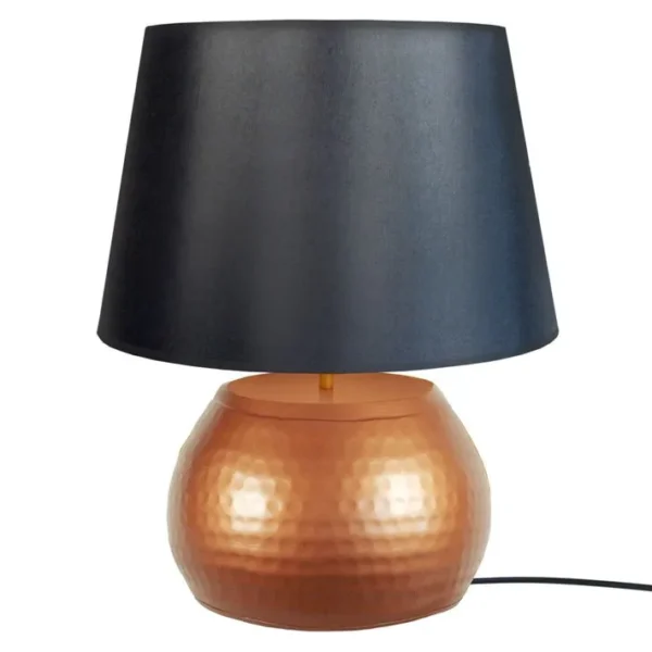 Lampe De Salon Tosel Calcuta Tissu Globe Gris D 40 X H 47 Cm