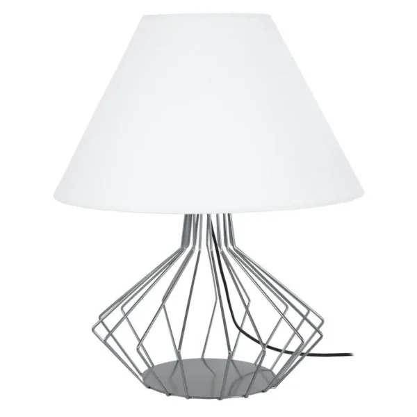 Lampe De Salon Tosel Xéometrica Tissu Filaire Cone D 45 X H 54 Cm