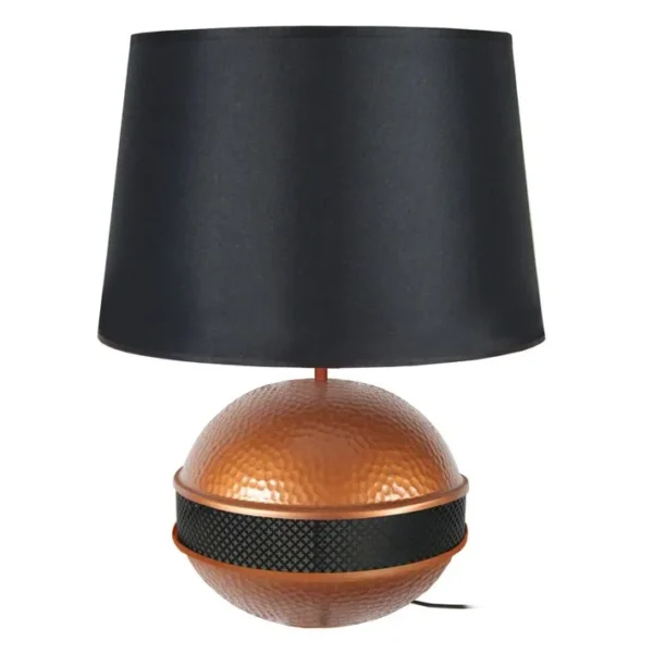 Lampe De Salon Tosel Saigon Tissu Globe Lilas D 40 X H 60 Cm