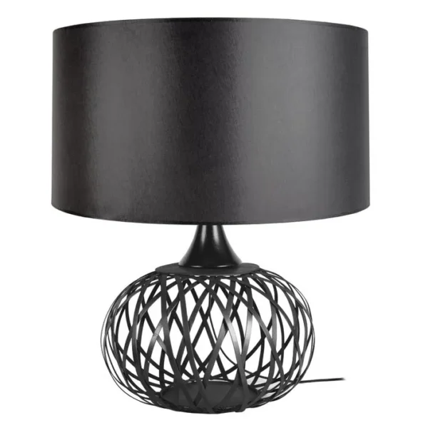 Lampe De Salon Tosel Citrouille Tissu Globe Olive D 60 X H 70 Cm