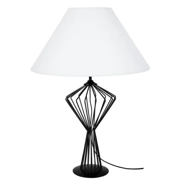 Lampe De Salon Tosel Andie Tissu Filaire Vert D 45 X H 68 Cm