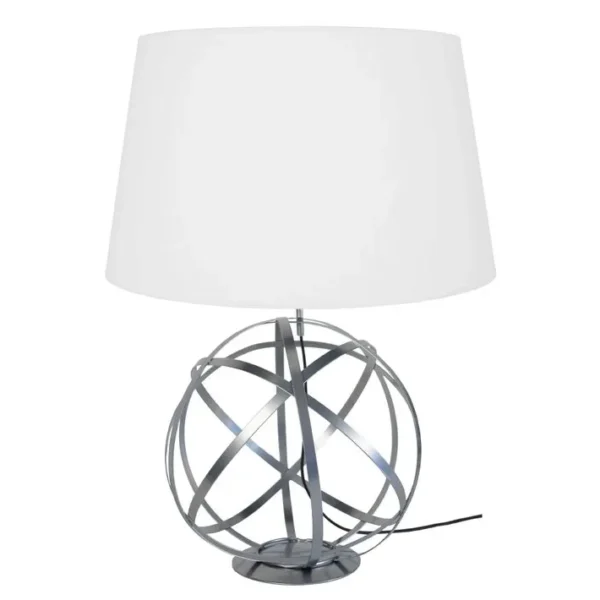 Lampe De Salon Tosel Globe Junon Tissu Globe Ivoire D 50 X H 65 Cm