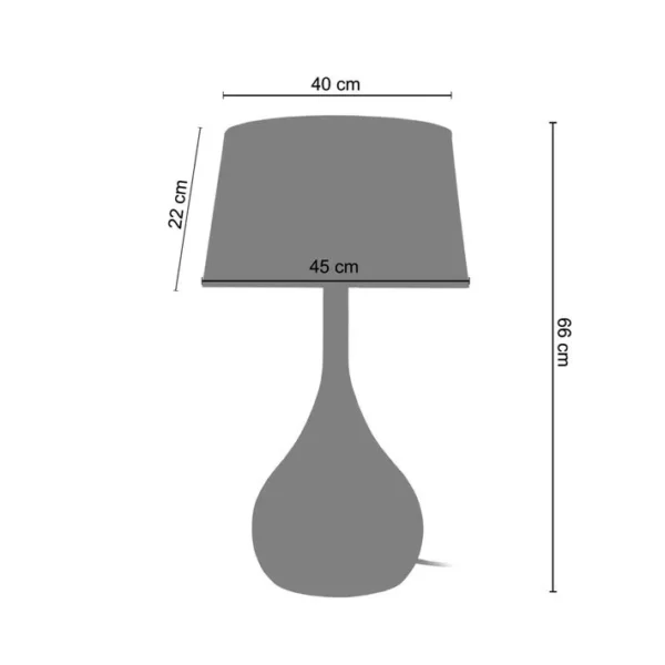 Lampe De Salon Tosel Treviso Tissu Vase Cuivre D 45 X H 66 Cm