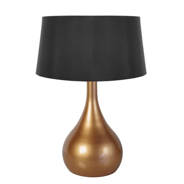 Lampe De Salon Tosel Treviso Tissu Vase Noir D 45 X H 66 Cm