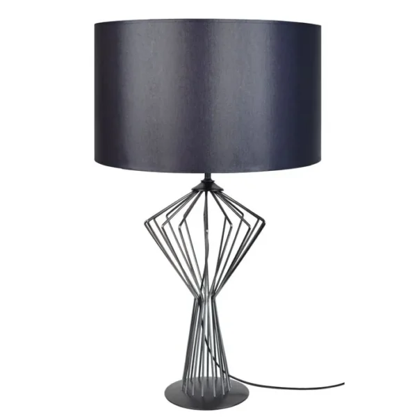 Lampe De Salon Tosel Andie Tissu Filaire Taupe D 45 X H 68 Cm