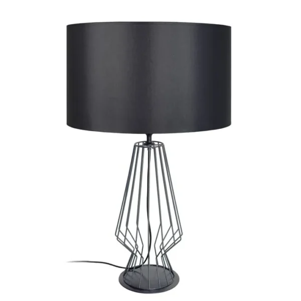 Lampe De Salon Tosel Enya Tissu Filaire Écru D 45 X H 64 Cm