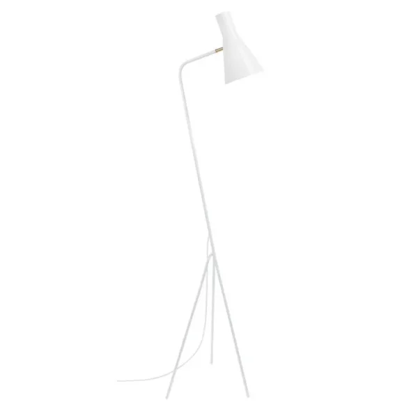 Lampadaire Liseuse Tosel Funnel Métal Articulé Blanco D 40 X H 160 Cm