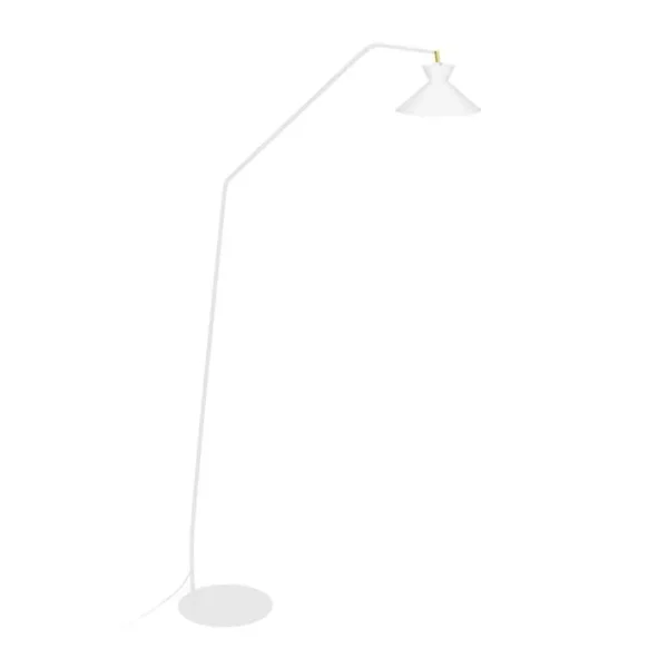 Lampadaire Liseuse Tosel Leeds Métal Articulé Ambre D 88 X H 175 Cm