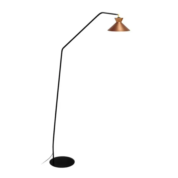 Lampadaire Liseuse Tosel Leeds Métal Articulé Orange D 88 X H 175 Cm