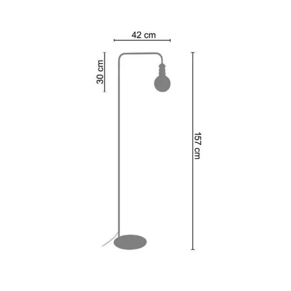 Lampadaire Liseuse Tosel Norwich Ampoule Déco Articulé Blanc D 42 X H 157 Cm