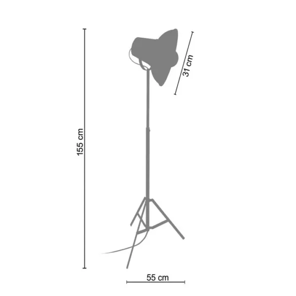 Lampadaire Liseuse Tosel Cannes Métal Articulé Vert D 55 X H 155 Cm