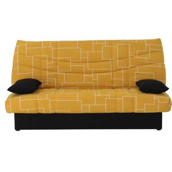 Banquette lit clic-clac PORTO 125 x 190 matrix jaune