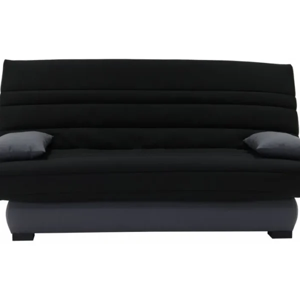 Banquette lit clic clac DALLAS tissu noir