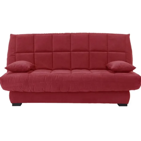 Banquette lit clic clac CARMEN tissu rouge